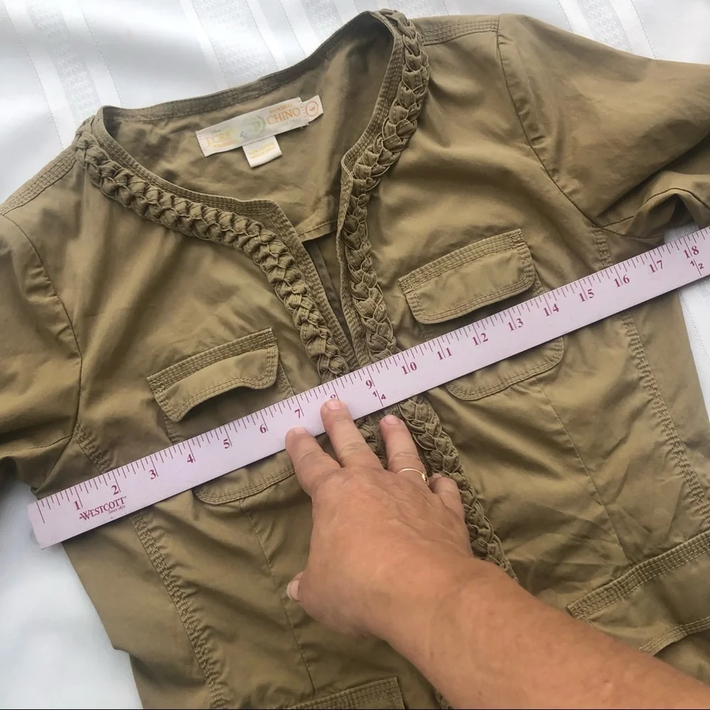 J. Crew khaki blazer chino broken in classic twill jacket women’s size 4